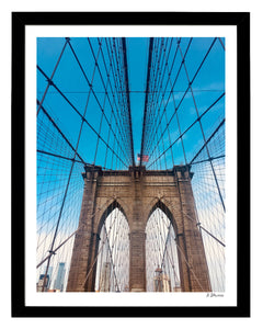 12” x 16” New York City art print. Original fine art photography. Brooklyn Bridge