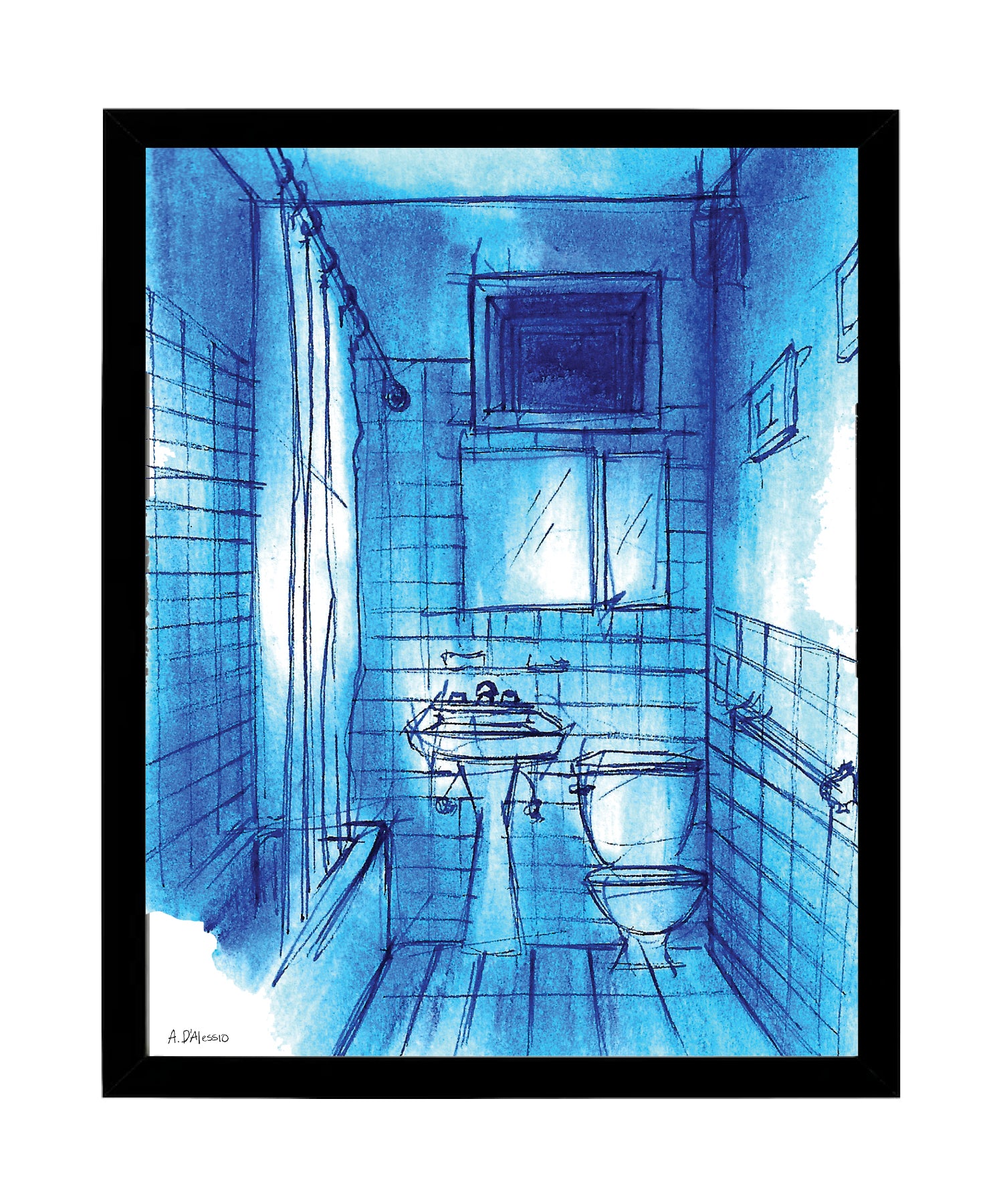 12” x 16” New York City fine art print. New York Bathrooms